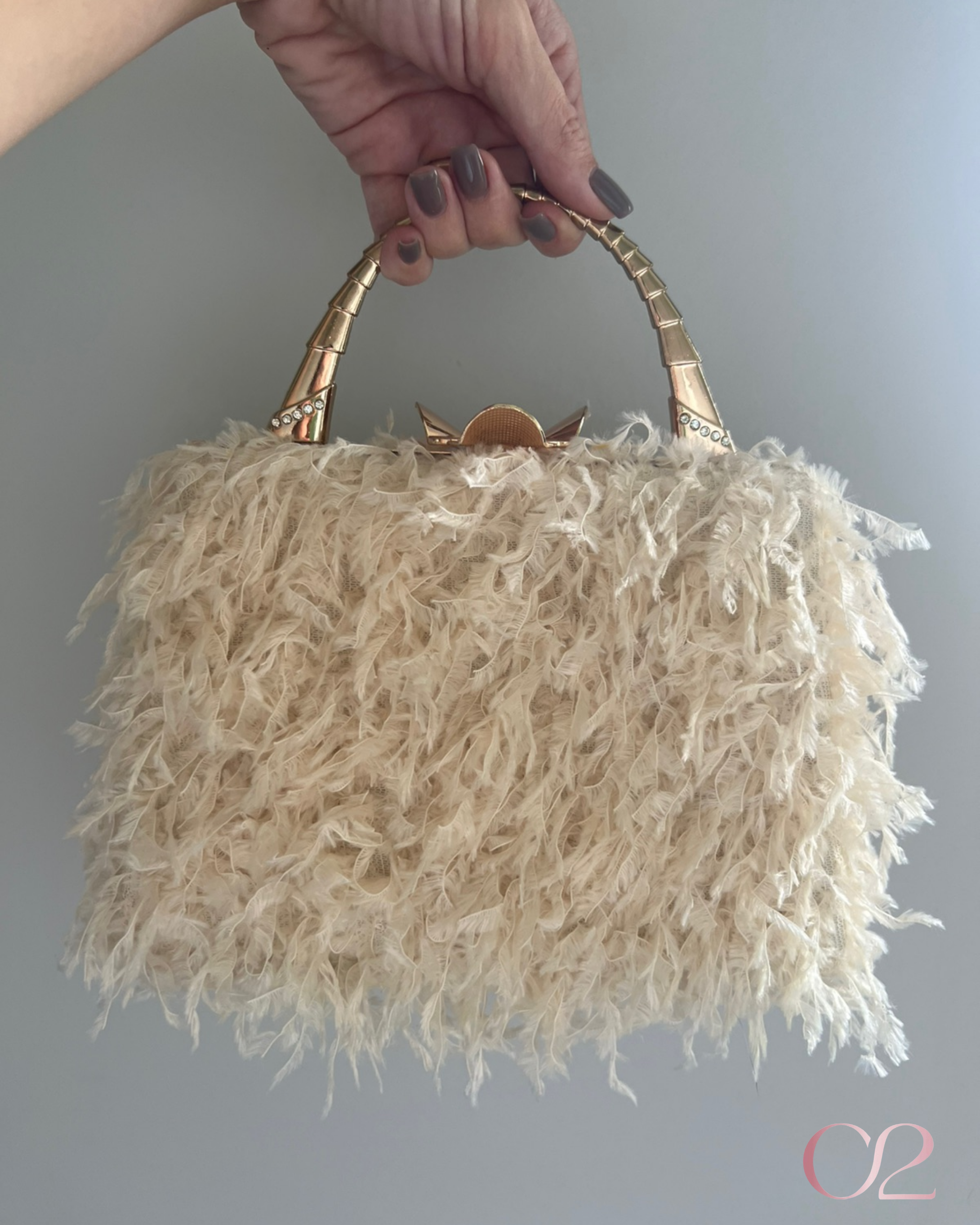 Clutch Plumas | Off-white