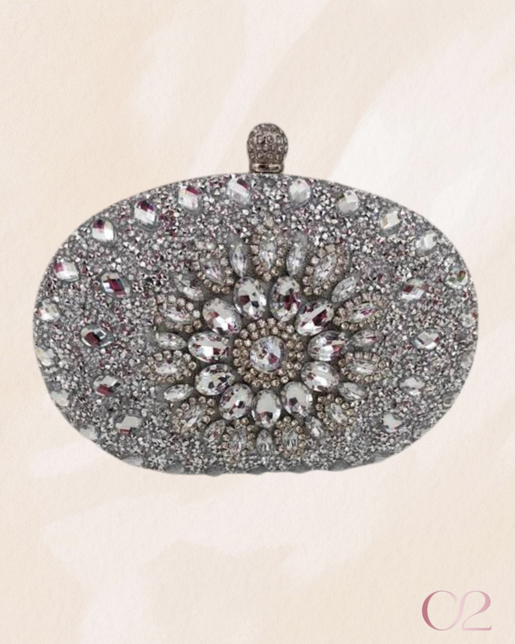 Clutch Prata com Aplicações