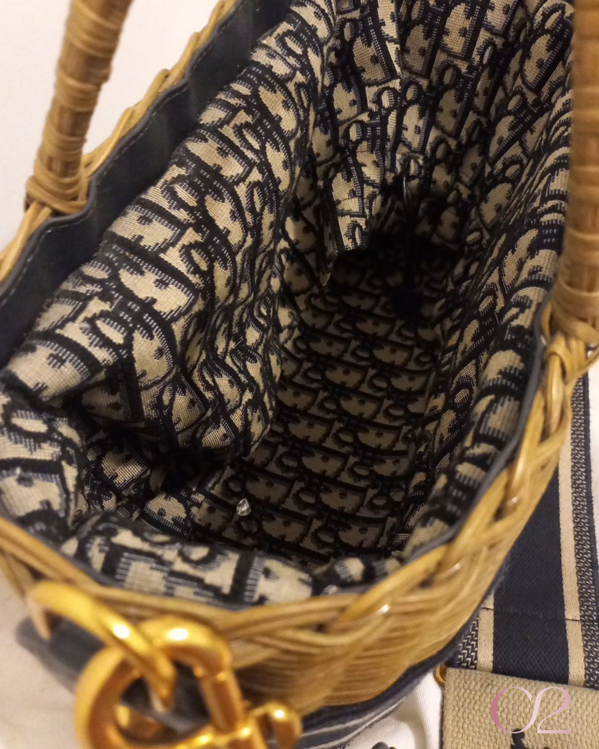 Bolsa Dior Palha & Jacquard