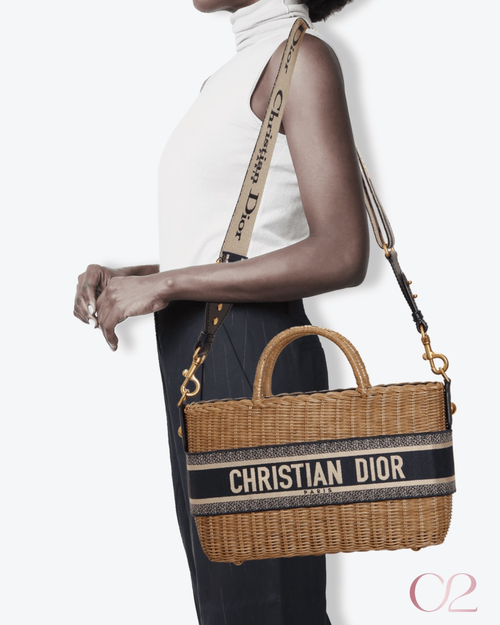 Bolsa Dior Palha & Jacquard