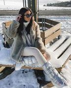 Moon Boot Prata | Cano alto