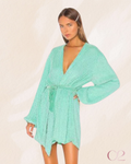 Vestido Retrofete Verde Água
