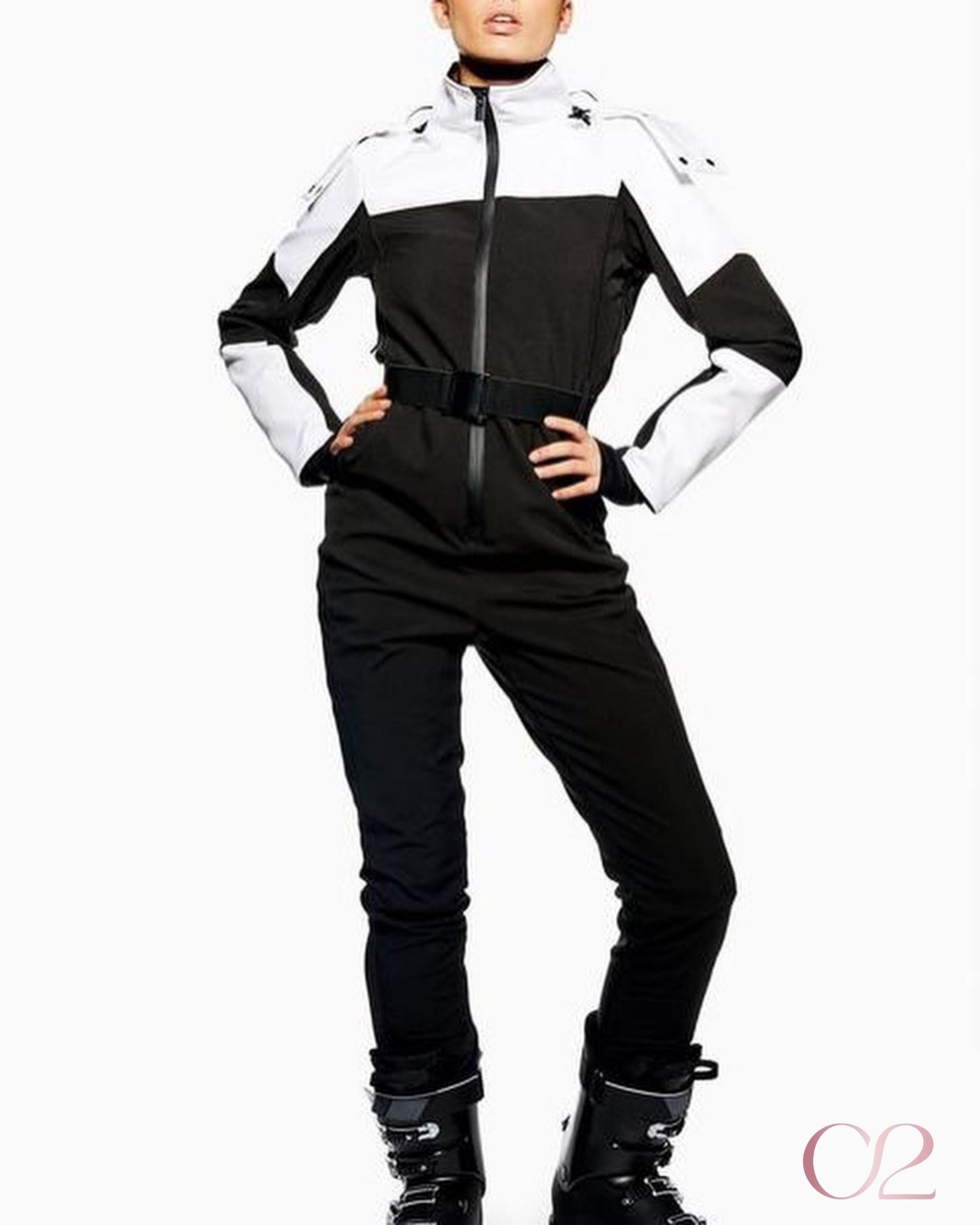 Macacão Ski Topshop Preto e Branco