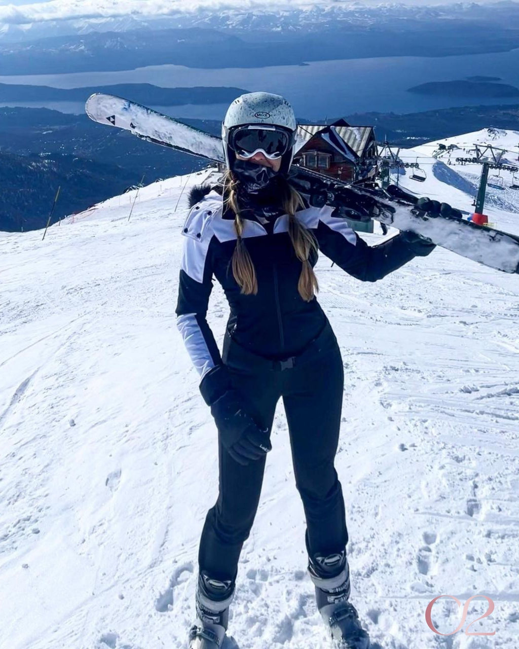 Macacão Ski Topshop Preto e Branco