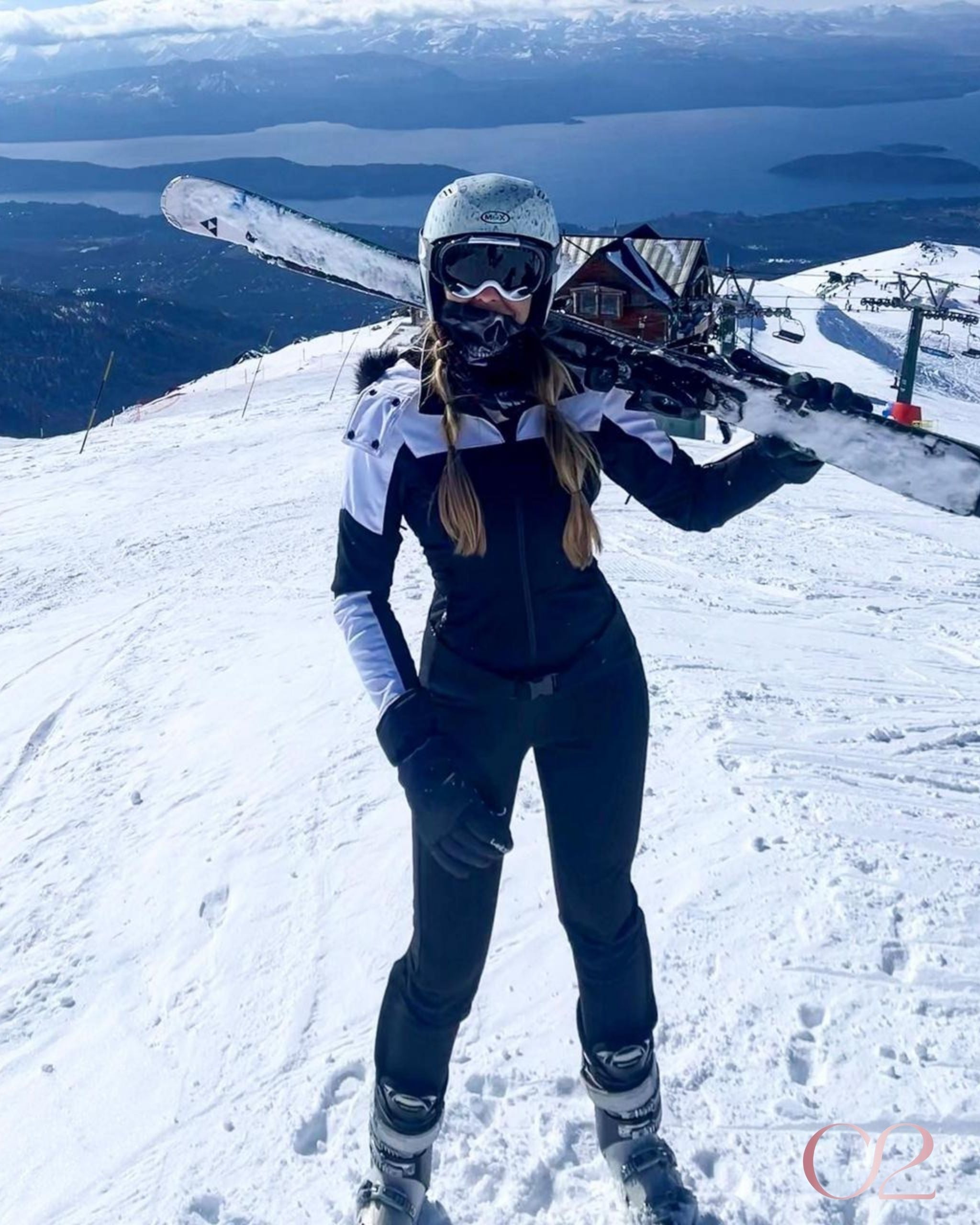 Macacão Ski Topshop Preto e Branco