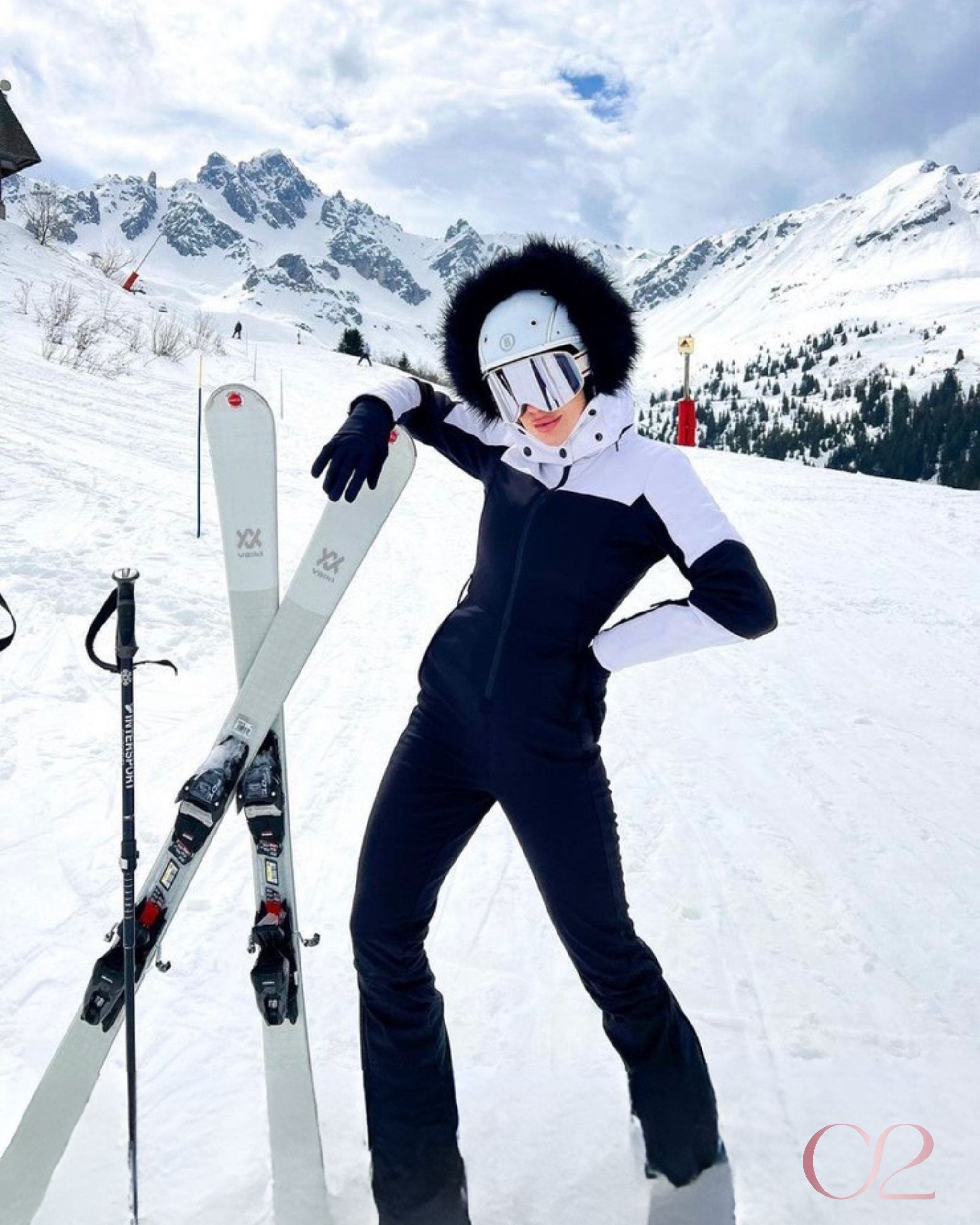 Macacão Ski Topshop Preto e Branco