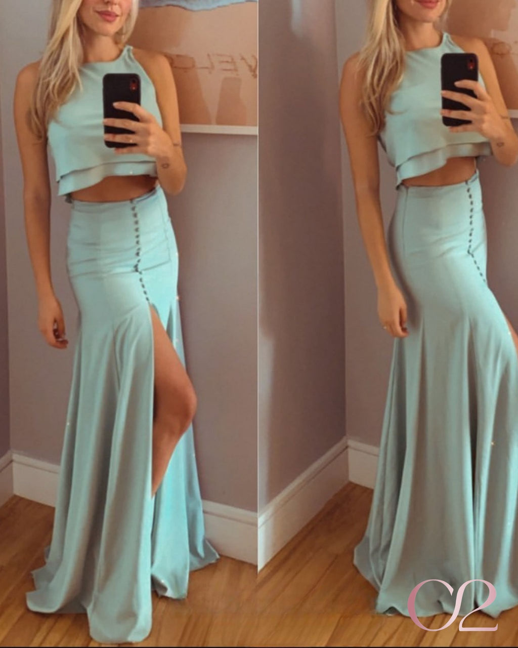 Vestido/Conjunto | Verde Água