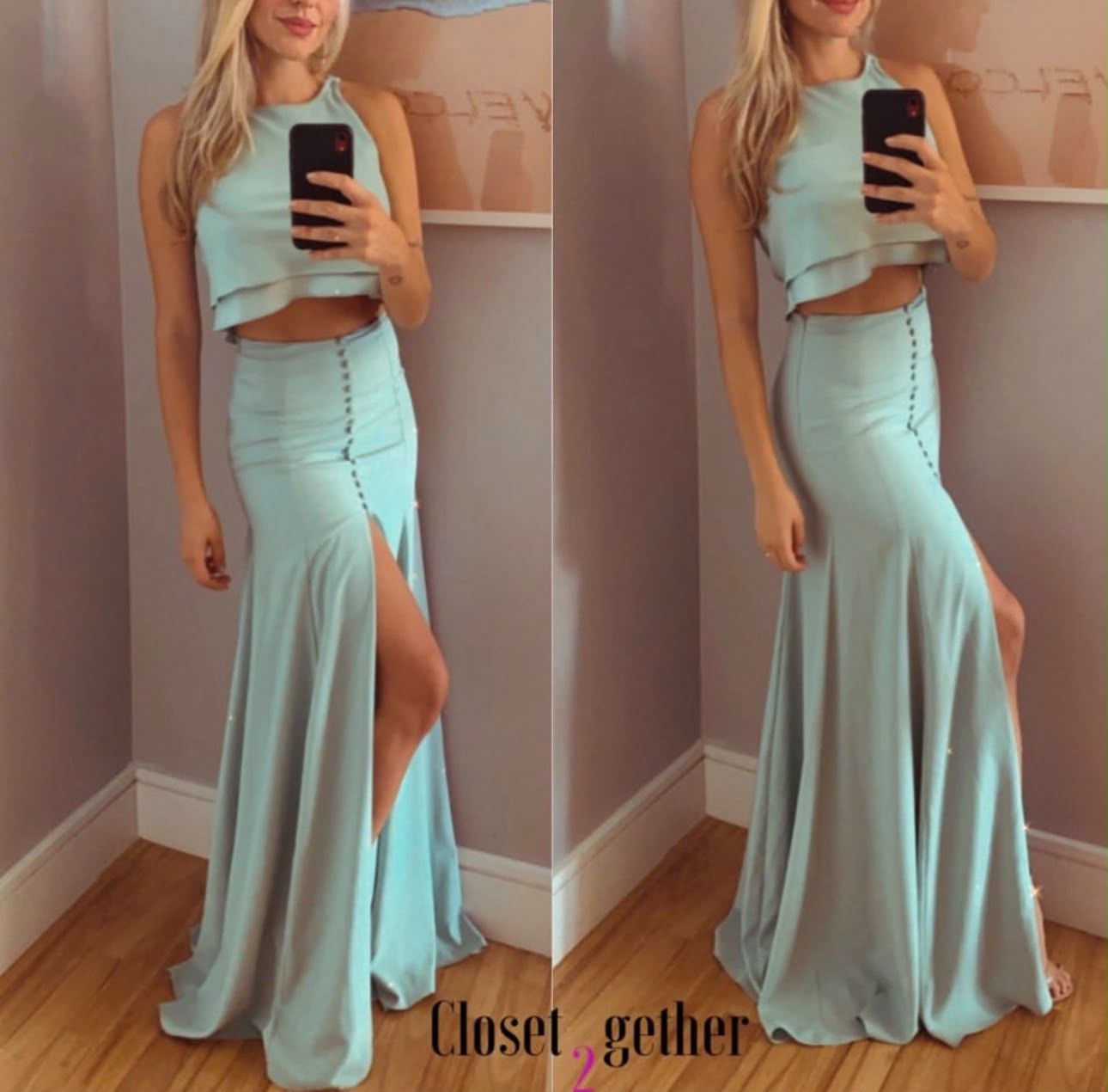 Vestido/Conjunto Verde Água | L'atelie