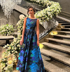 Vestido Blue Floral | Adrianna Papell | Sleeveless