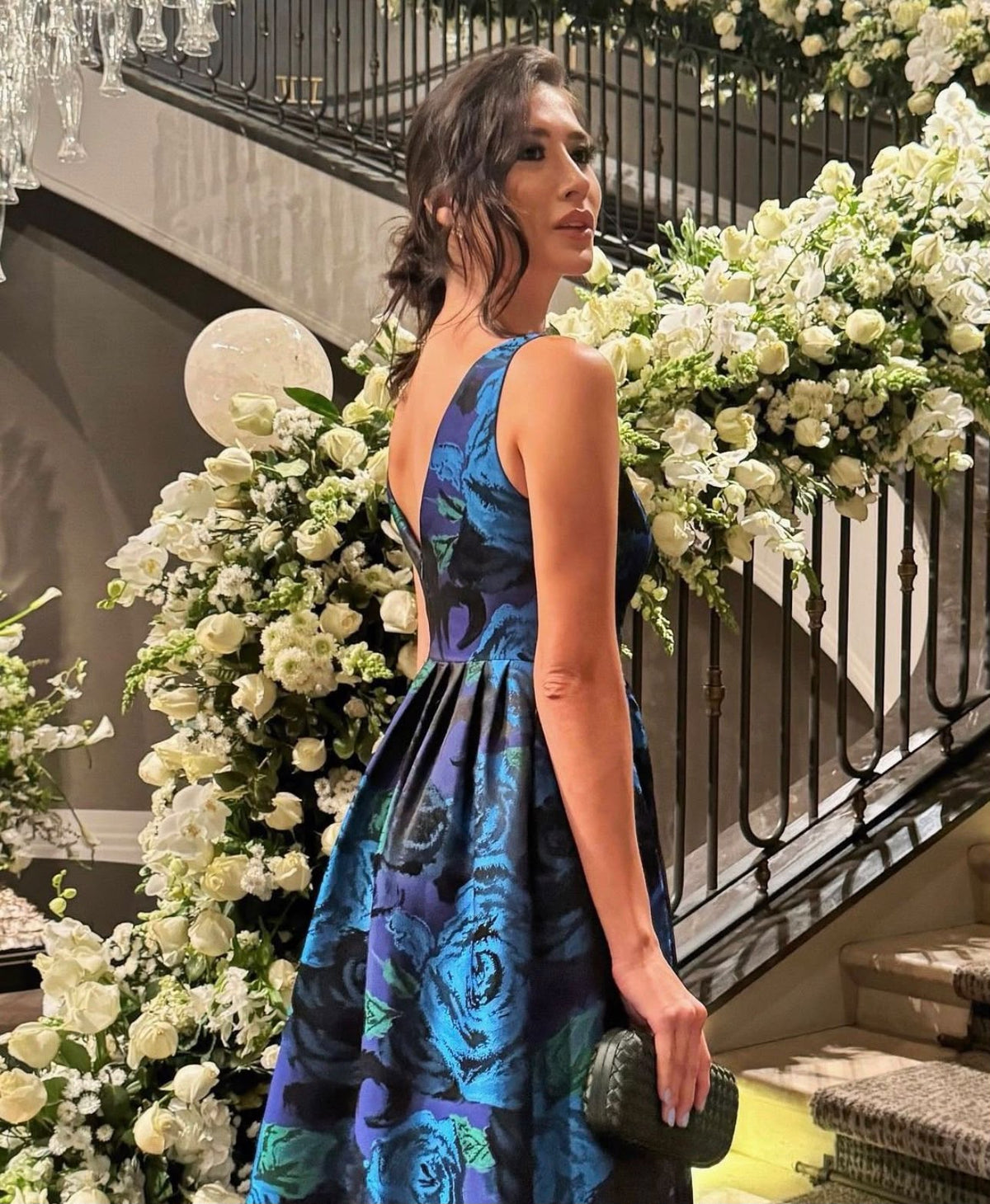 Vestido Blue Floral | Adrianna Papell | Sleeveless