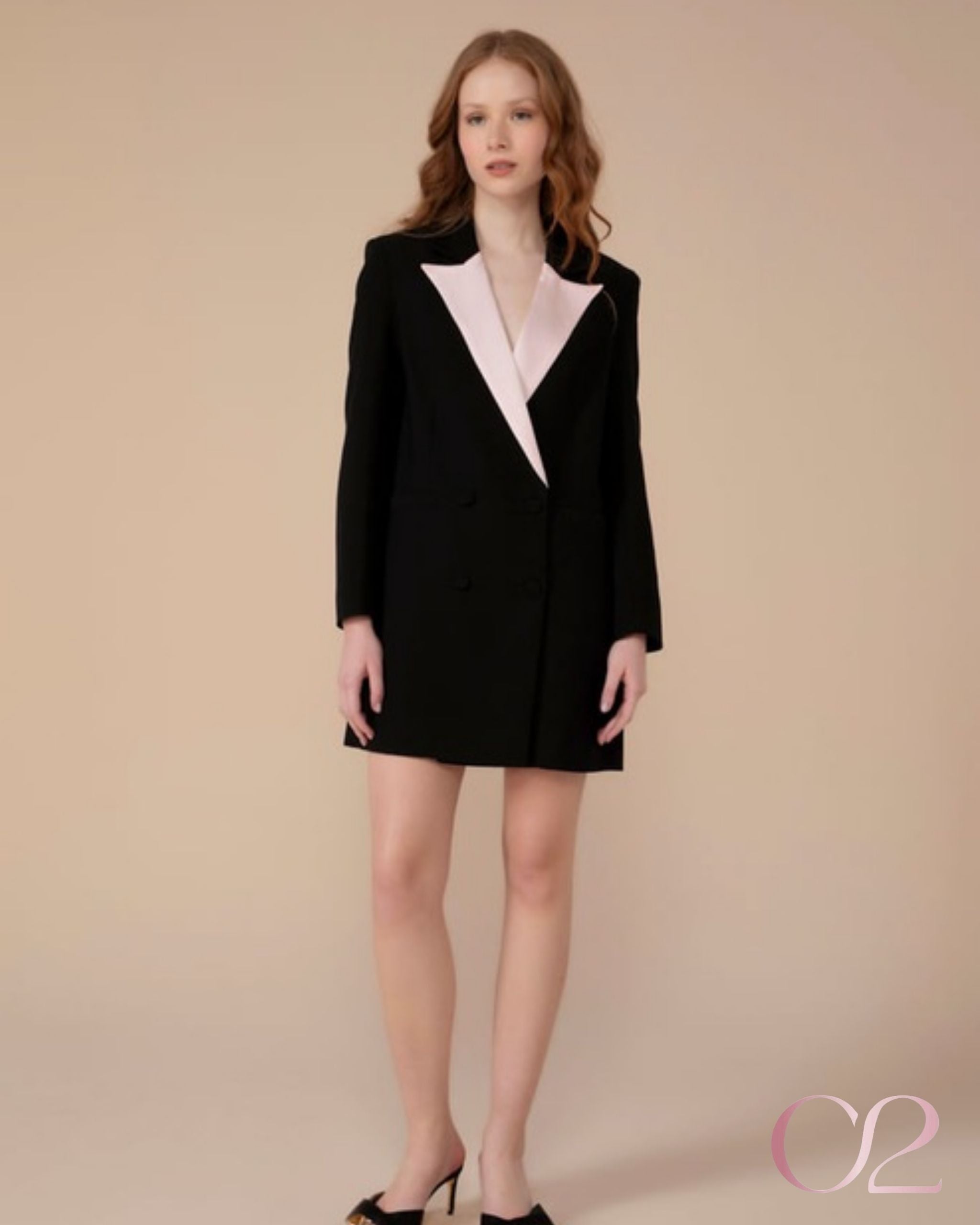 Vestido Maxi Blazer Carol Bassi – Preto & Rosé