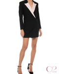 Vestido Maxi Blazer Carol Bassi – Preto & Rosé