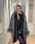 Casaco de Lã Cinza com Pelúcia