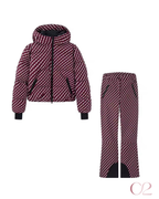 Conjunto Ski Bordô Estampado