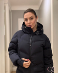 Jaqueta Ski Moncler Preta com Capuz