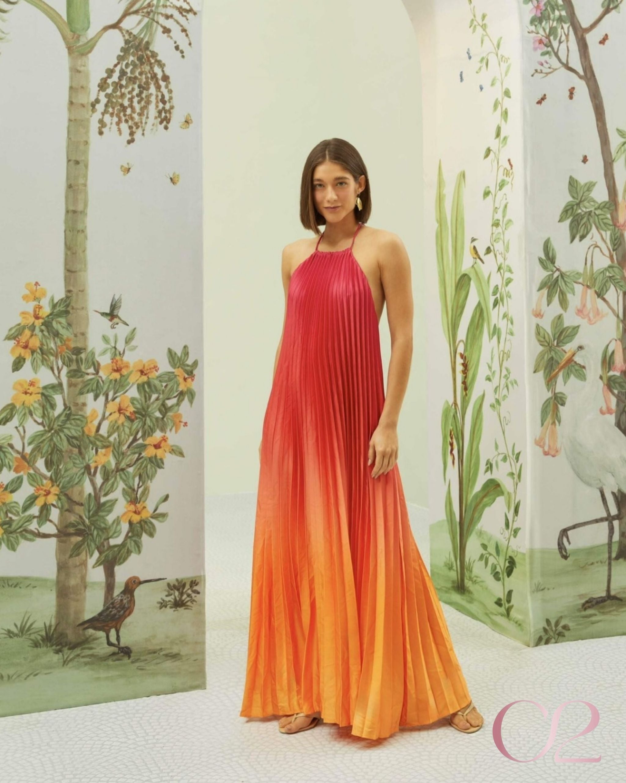 Vestido Plissado Alice - Farm