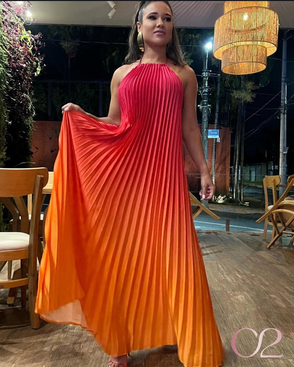 Vestido Plissado Alice - Farm