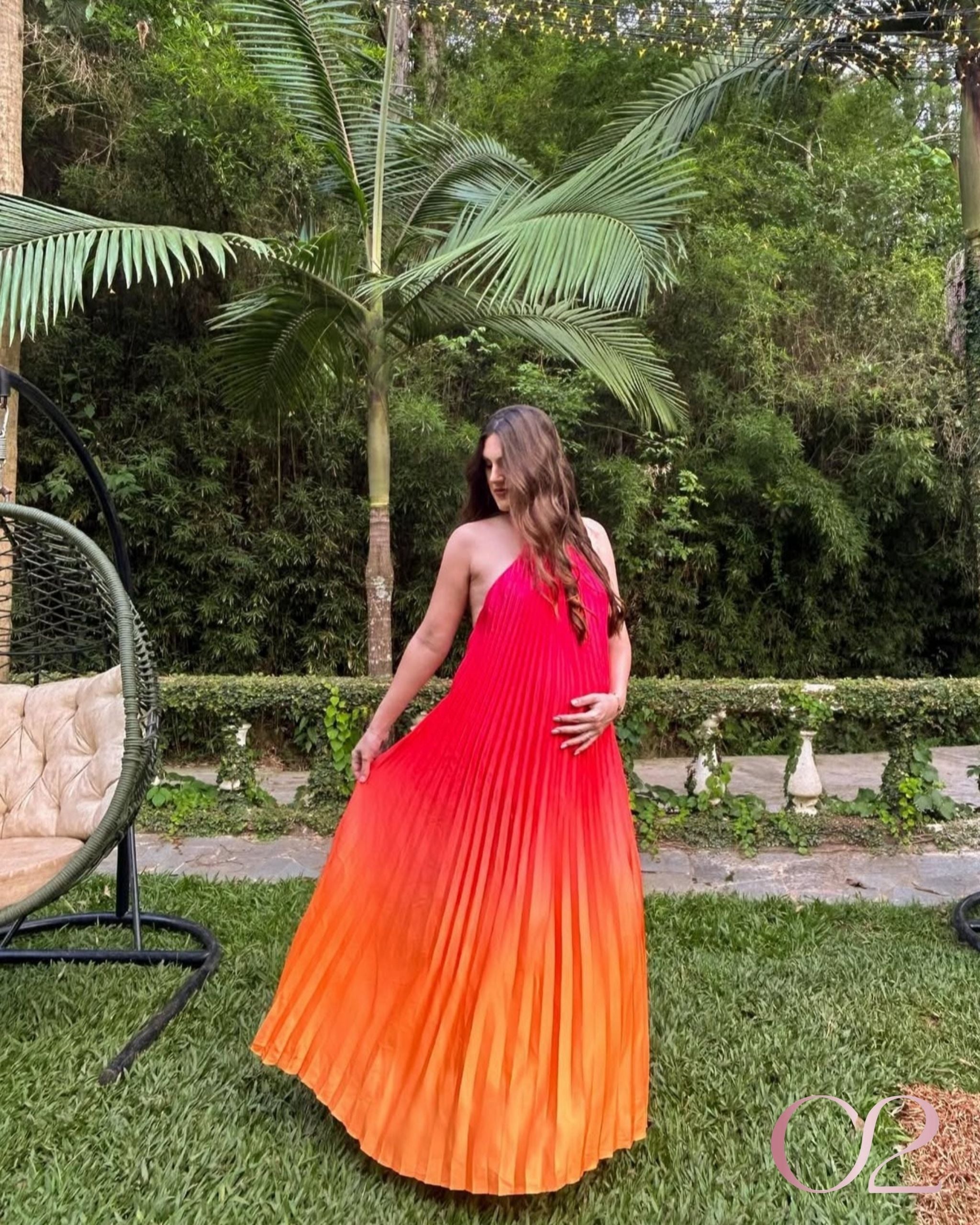 Vestido Plissado Alice - Farm