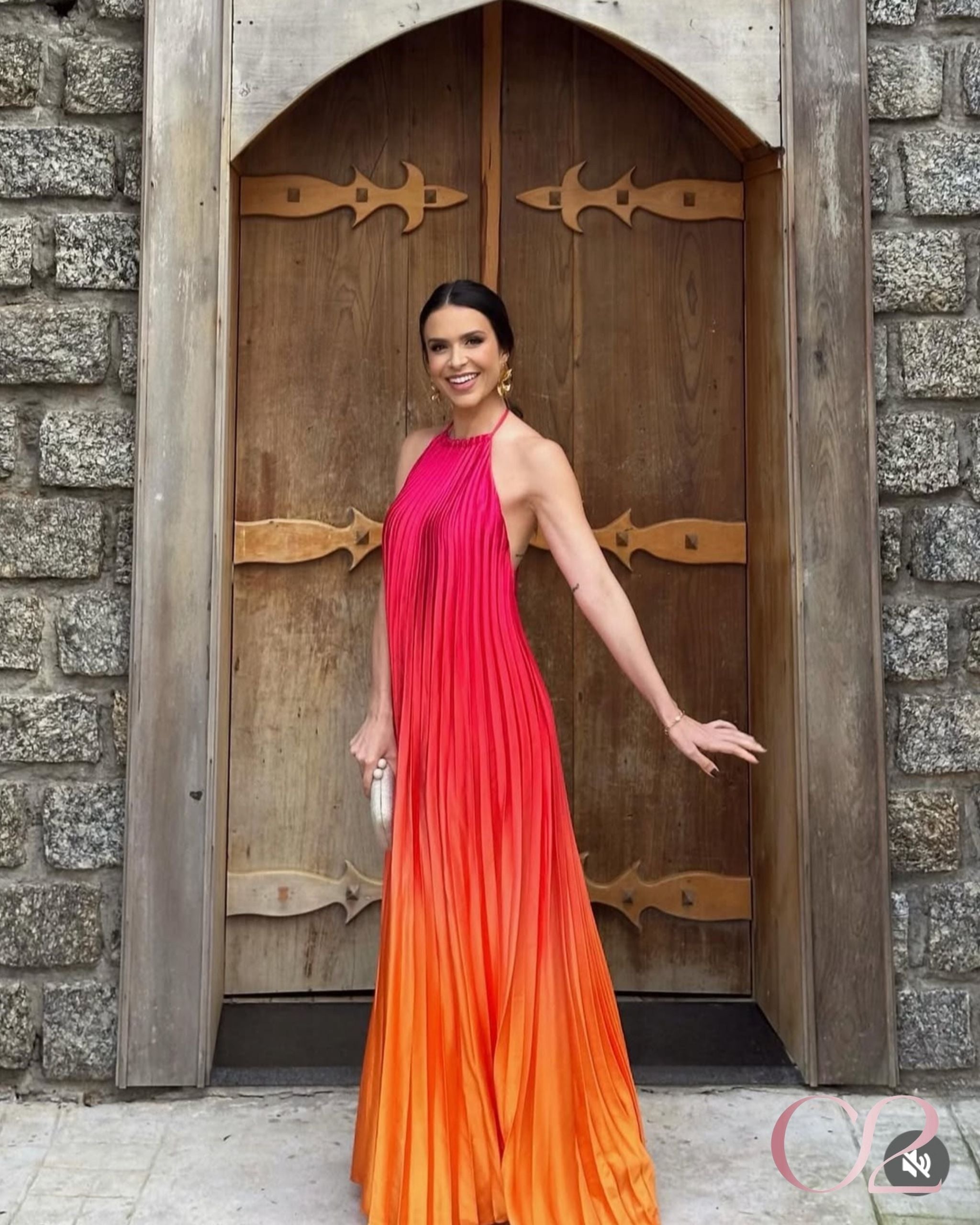 Vestido Plissado Alice - Farm