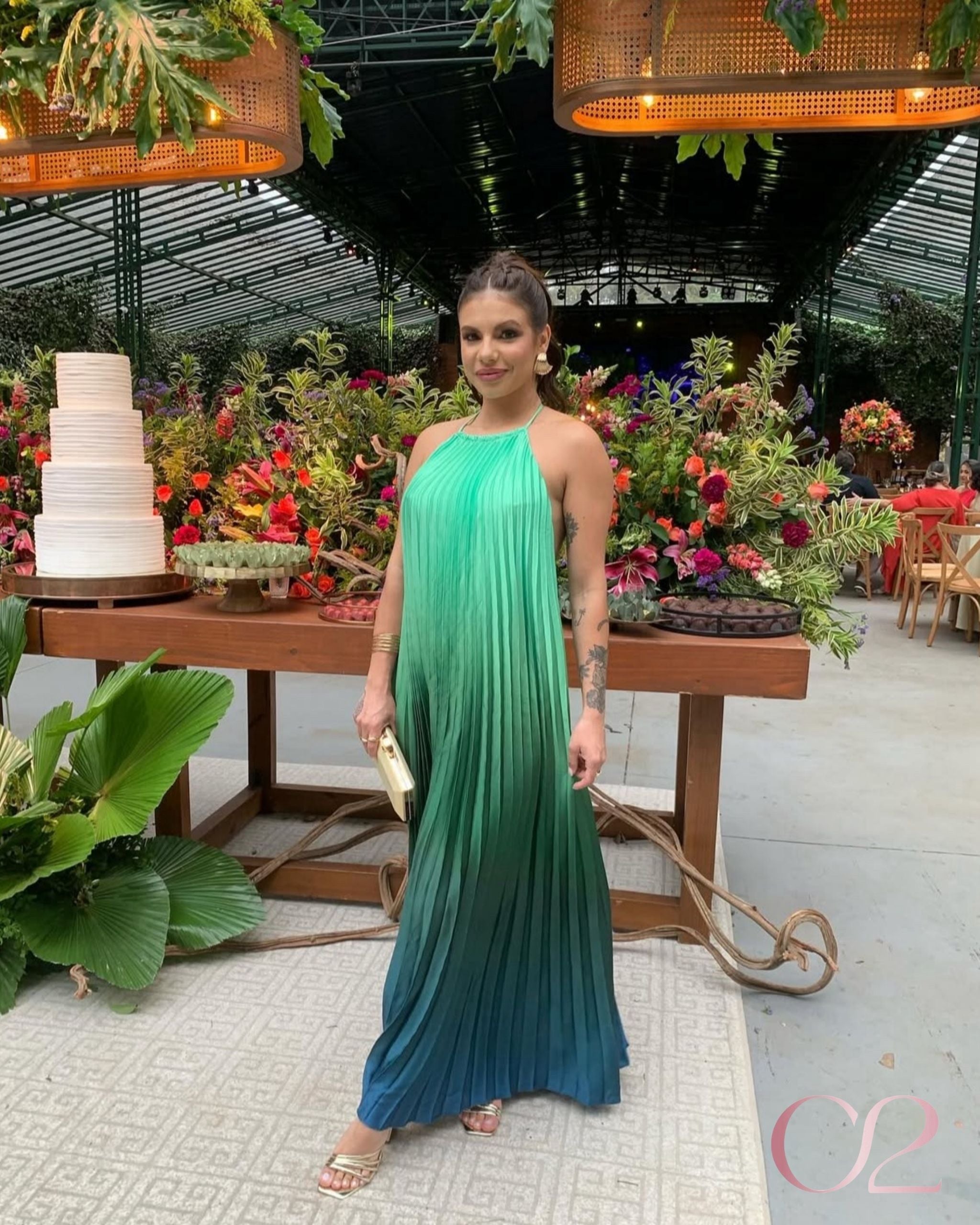 Vestido Plissado Aline - Farm