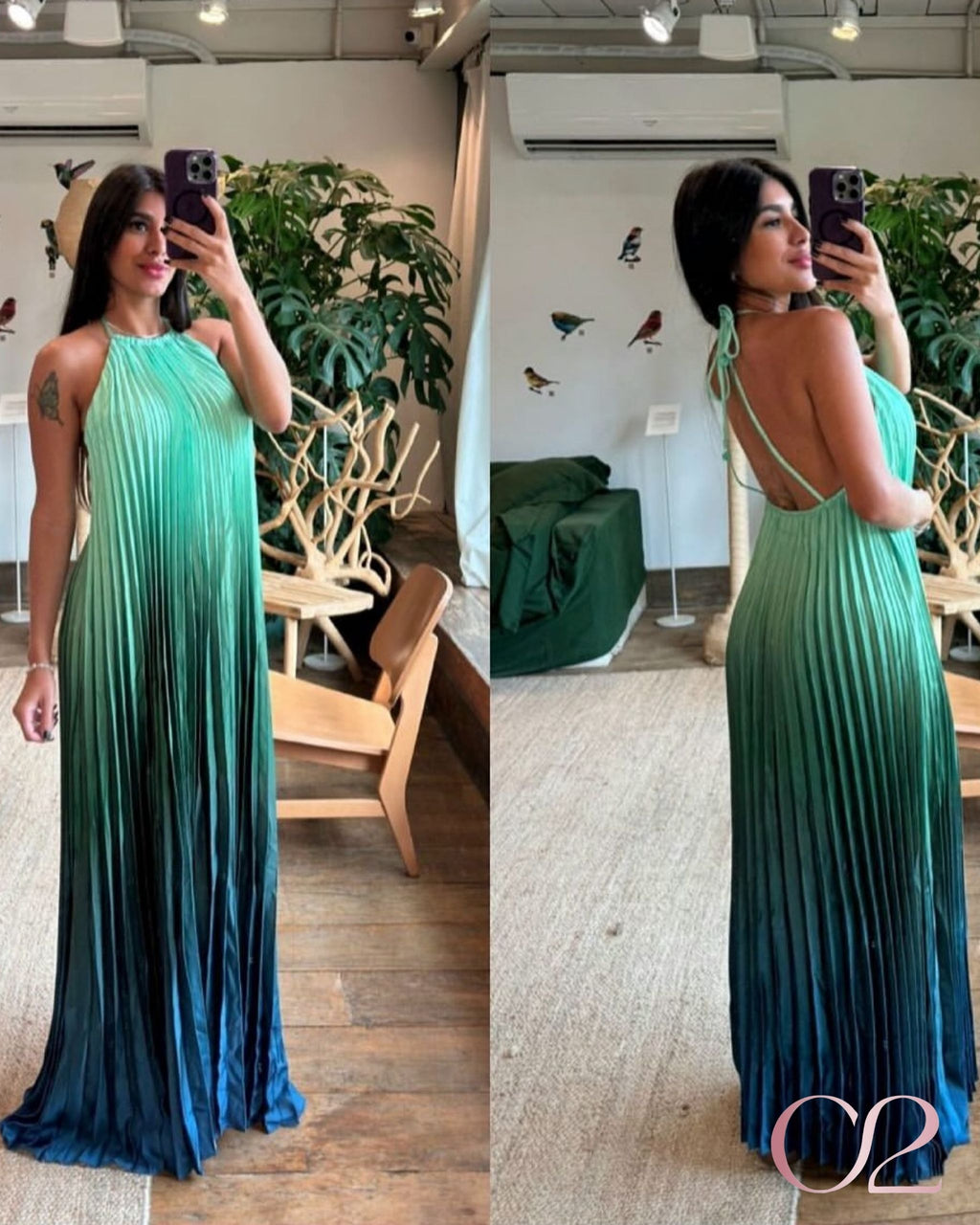 Vestido Plissado Aline - Farm