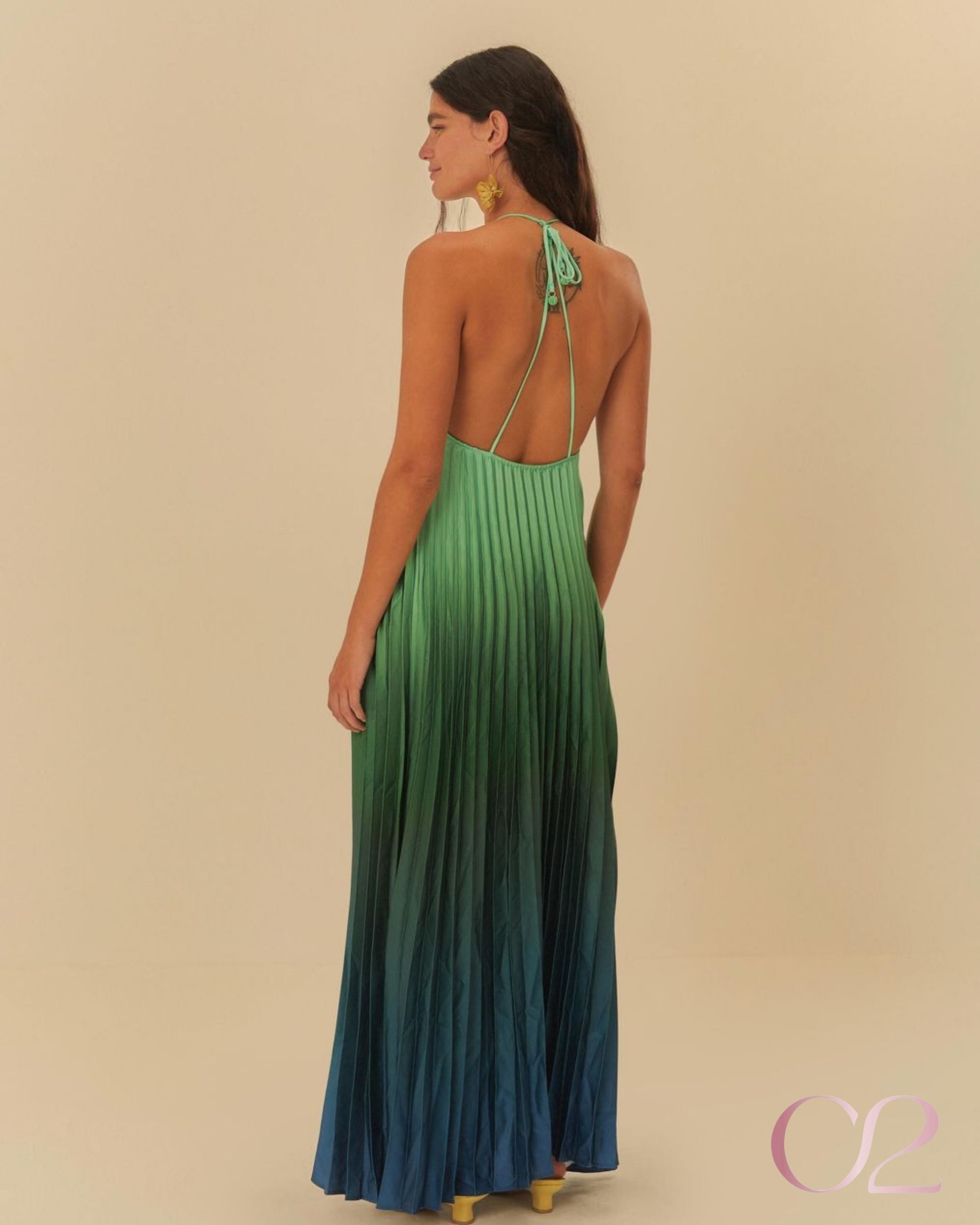 Vestido Plissado Aline - Farm