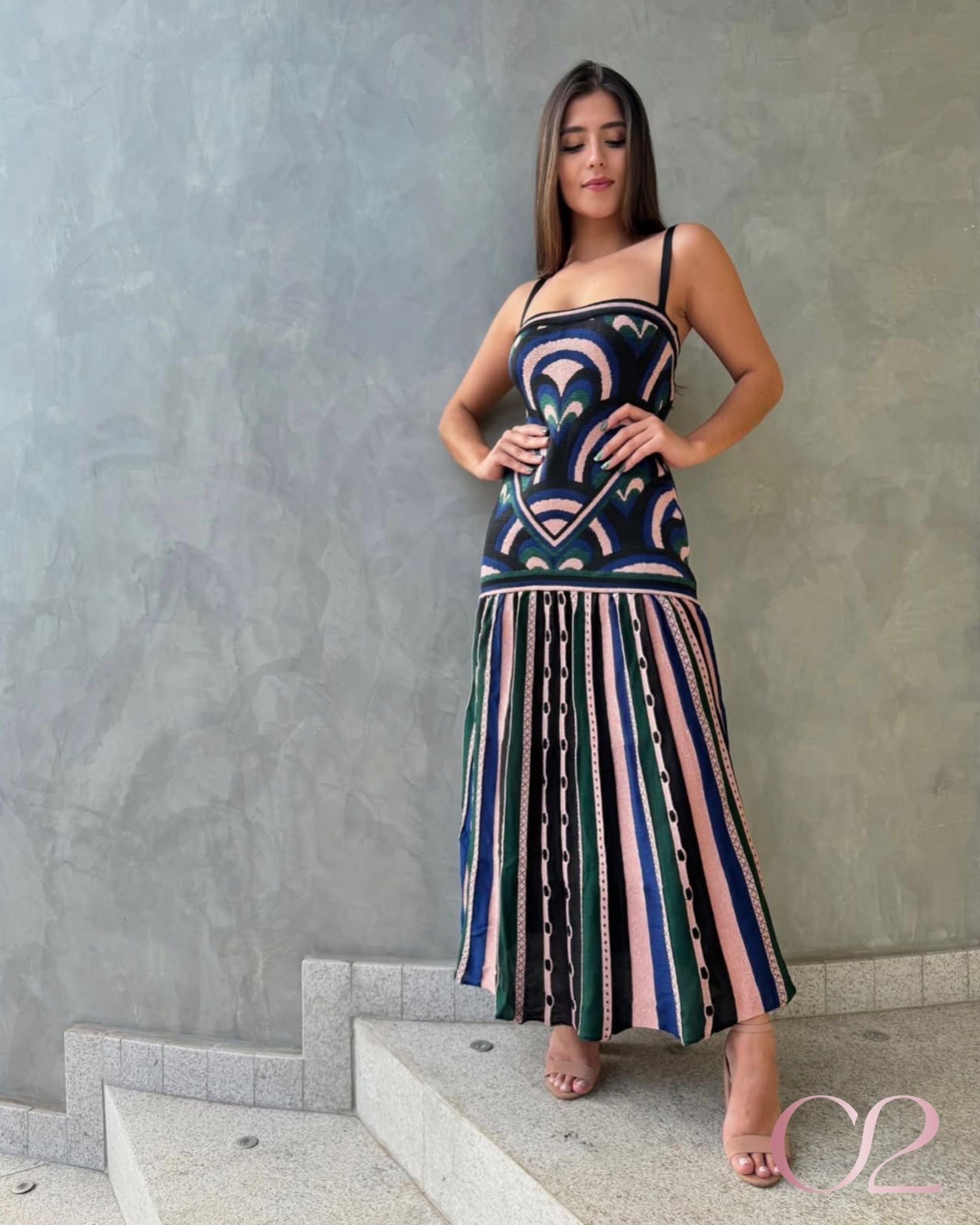 Vestido Tricot Est. Art Déco byNV
