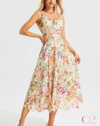 Vestido Midi Guipir Floral