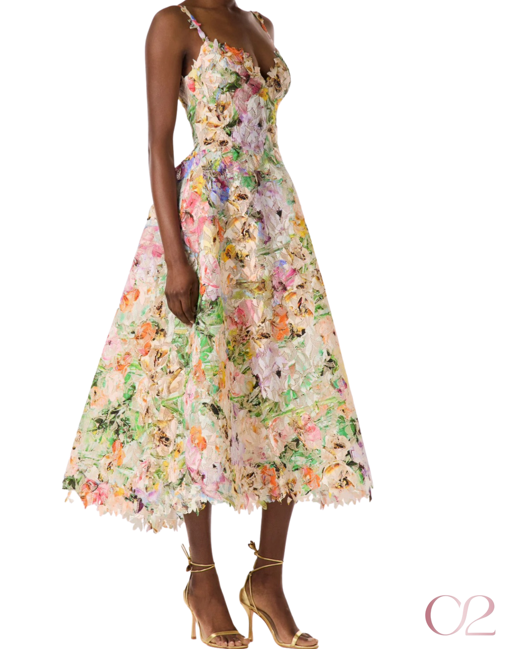 Vestido Midi Guipir Floral